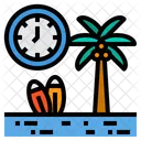 Urlaub Zeit Uhr Symbol