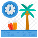 Urlaub Zeit Uhr Symbol