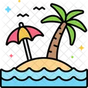 Urlaub Radreise Ausflug Symbol