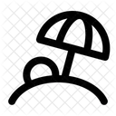 Urlaub Strand Ball Symbol