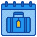 Urlaub Gepack Reise Ferien Veranstaltung Kalender Datum Icon