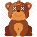 Urso feliz aliviado  Ícone