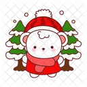 Urso Inverno Natal Decoracao Icon