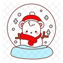 Urso Inverno Natal Decoracao Icon