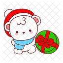 Urso Inverno Natal Decoracao Icon