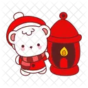 Urso Inverno Natal Decoracao Icon