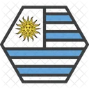 Uruguai Pais Bandeira Ícone