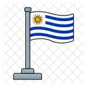 Uruguai Bandeira Pais Ícone