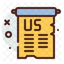 Us Document Document America Icon