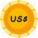 Us Dollar Us Currency Dollar Symbol Icon