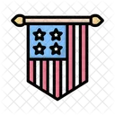 Us Flag Banner Flag Icon