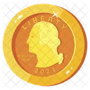 Us Quarter Liberty Quarter Quarter Coin Icon