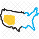 Usa United States America Map Icon