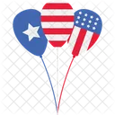 Usa Balloons 4th Of July Independence Day Icon