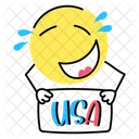 Usa Banner Sun Sunshine Icon