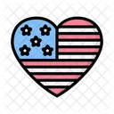 Corazon De Estados Unidos Corazon Amor De Estados Unidos Icono