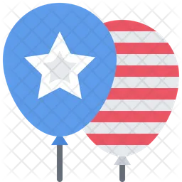 Usa Flag Balloons  Icon