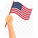 Usa Hand Holding Nation Symbol Icon