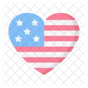 Usa Heart Heart Usa Love Icon