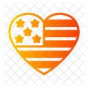 Usa Heart Heart Usa Love Icon