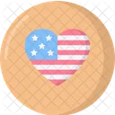 USA Herz Herz USA Liebe Symbol