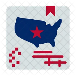 Usa Map  Icon