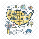 Usa map  Icon
