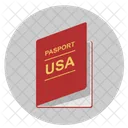 Usa Passport Citizen Icon