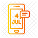 USA Unabhangigkeitsnachricht Telefon Handy Symbol