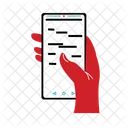 Usando El Telefono Sosteniendo El Movil Movil Icono