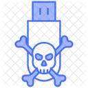 Usb Skull Cyber Crime Icon