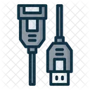 Usb A Female And Male  Icon