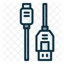 Usb C To Usb A Cable  Icon