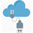 Usb Cable Icloud Cloud Computing Icon