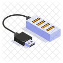 Usb Hub Connector Icon