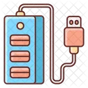 USB 허브 보조베터리 휴대용 장치 아이콘