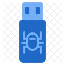 USB Virus Hack Computer Symbol