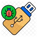 Usb Virus Flash Drive Virus Usb Malware Icon