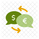 USD A Euro Dinero Dolar Icono