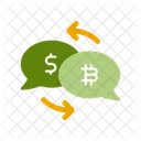 USD In Bitcoin Pay Money Bouncing Coin Icon