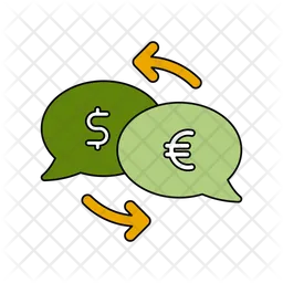 Dólar para euro  Ícone