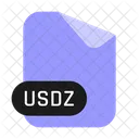 Usdz - 유니버설 장면 설명 zip  아이콘