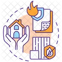 Fire Resistant Building Icon