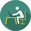 Laptop User Computing Icon