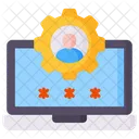 User Access Laptop Security Icon