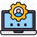 User Access Laptop Security Icon