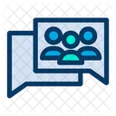 Users Chatting Conversation Icon