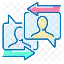 User Chat Communication Arrows Icon