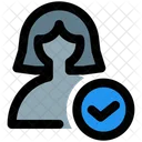 User Check User Approve Employee Icon