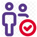 User Check User Approve Employee Icon